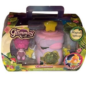 Glimmies Purple With Pink Glimmie Glimhouse Magically Lights Up Toy Kids Size 5"